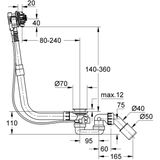 GROHE Talentofill badafvoer - badvuller - voor normale baden - supersteel 28990DC0