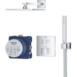 GROHE Grohtherm Cube Regendoucheset inbouw - hoofddouche vierkant 23cm - wandarm - chroom