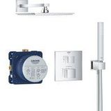 GROHE Grohtherm Cube Regendoucheset inbouw - hoofddouche vierkant 23cm - wandarm - chroom 34741000