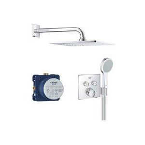 GROHE Grohtherm SmartControl Perfecte inbouw doucheset - ø 25cm - Vierkant - Met thermostaatkraan - Chroom