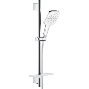 GROHE Rainshower SmartActive Cube 130 Glijstangset - 90 cm - met zeepschaal - chroom/moon white - 26587LS0