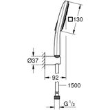 GROHE Rainshower SmartActive Cube 130 Badset - 3 Straalsoorten - Chroom - 26589000