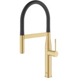 GROHE Essence Keukenkraan - hoog - 2 straalsoorten - met profesionele handdouche - cool sunrise geborsteld 30294GN0