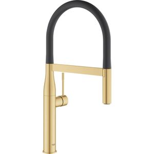 GROHE Essence Professional keukenkraan - Met handdouche - 2 straalopties - Brushed Cool sunrise (mat goud)