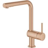 GROHE Minta Keukenkraan - hoog - uittrekbare l uitloop - 2 straalsoorten - warm sunset glans 30274DA0