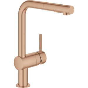 Grohe - Minta L-uitloop Keukenkraan - Brushed Warm Sunset - Messing