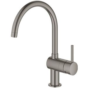 GROHE Minta Keukenkraan - hoog - draaibare ronde uitloop - hard graphite geborsteld 32917AL0