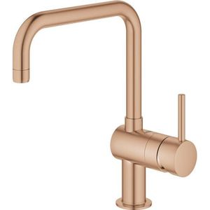 GROHE Minta Keukenkraan - hoog - draaibare u uitloop - warm sunset geborsteld 32488DL0