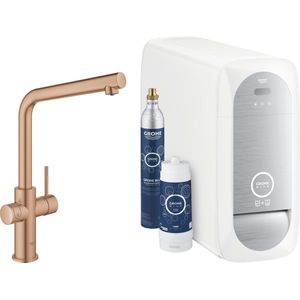 GROHE Blue Home Keukenkraan - L-Uitloop - 1-gats - Brushed Warm Sunset