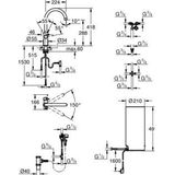 GROHE Red Keukenkraan - hoog - c uitloop - met l size boiler - warm sunset geborsteld 30031DL1