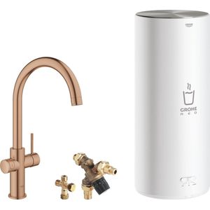 GROHE Red 3IN1 Kokendwaterkraan - C Uitloop - Warm Sunset Geborsteld