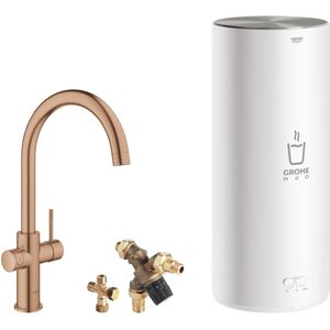 GROHE Red Keukenkraan - hoog - c uitloop - met l size boiler - warm sunset geborsteld 30031DL1