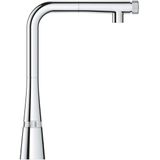 GROHE Zedra SmartControl Keukenkraan - Uittrekbare Sproeikop - Draaibaar - Chroom - 31593002