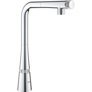 GROHE Zedra SmartControl Keukenkraan - Uittrekbare Sproeikop - Draaibaar - Chroom - 31593002