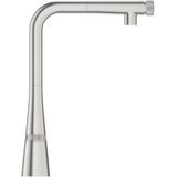 GROHE Zedra Smartcontrol Keukenkraan - Uittrekbare Sproeikop - 360 Graden Draaibaar - RVS