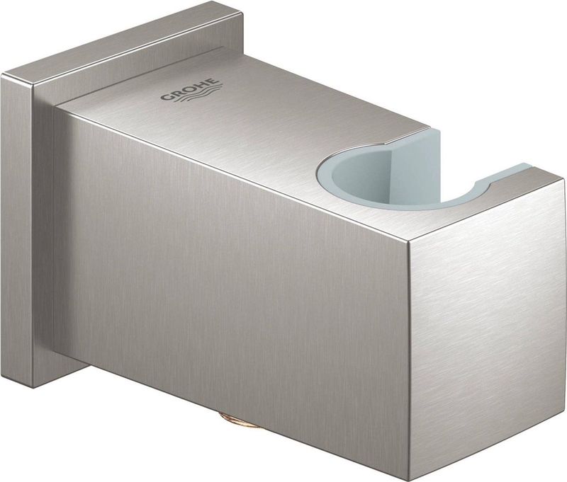 GROHE Euphoria Cube Douche wandaansluitbocht met wandhouder - Roestvrijstalen look - 26370DC0