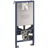 GROHE Rapid SLX 3-in-1 inbouwset - inbouwreservoir 1,13m voor een zwevend toilet - Met Skate Cosmopolitan S bedieningsplaat, universele spoelbak, bedieningsplaat, flowmanager, muurbevestigingen en stopcontact - 39603000