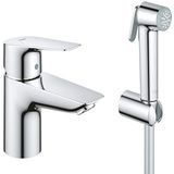 GROHE Start Edge - eengreeps wastafelarmatuur (waterbesparend, duurzaam oppervlak, 1/2 inch), chroom, 23773001