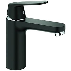 GROHE Eurosmart Cosmopolitan | Badkamer Single-Lever Wastafel Mixer | Een Waterbesparende kraan met Medium hoge tuit en Smooth Body | Midnight Black | 23327KW0