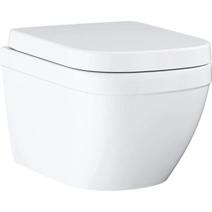 GROHE Euro Ceramic hangende WC set - toiletpot met deksel en bril - Keramiek