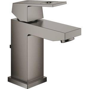 Grohe Eurocube 1-gats wastafelkraan s-size met waste brushed hard graphite