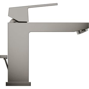 GROHE Eurocube waterbesparende wastafelkraan m-size met waste brushed hard graphite