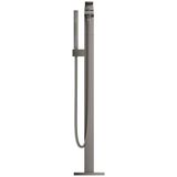 GROHE Eurocube Freestander Badkraan - Brushed Hard Graphite - Inclusief Douchehouder en Handdouche