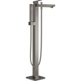 GROHE Eurocube Freestander Badkraan - Brushed Hard Graphite - Inclusief Douchehouder en Handdouche