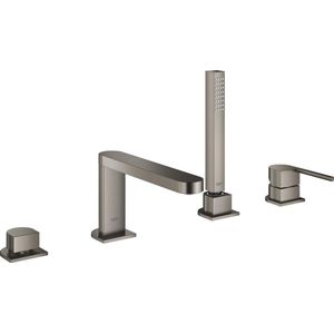 GROHE Plus afbouwdeel 4-gats badrandcombinatie m. omstel incl. baduitloop, handdouche en doucheslang 200cm brushed hard graphite 29307AL3