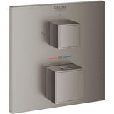 Grohe Grohtherm Cube Mengkraan inbouw - 2 knoppen - mengkraan - brushed hard graphite 24154AL0