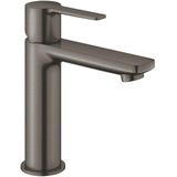 GROHE Lineare wastafelkraan - s-size - waterbesparend - met push open waste - gladde body - brushed hard graphite (antraciet)