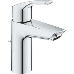 GROHE Eurosmart wastafelmengkraan SSize metalen hendel SilkMove StarLight EcoJoy met automatische lediging FastFixation chroom 33265003