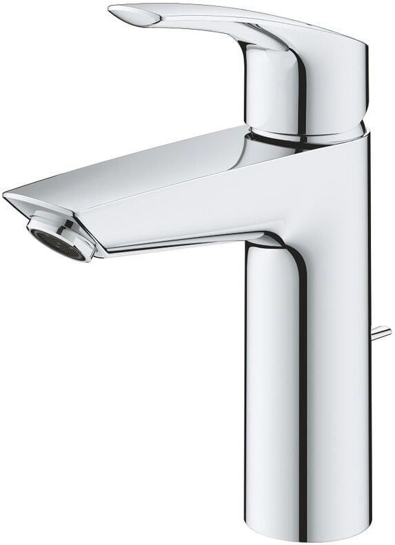 Grohe - Eurosmart 1-Loch-Einhand-Waschtischbatterie, M-Size, Chrom, Zugstangen-Garnitur, Temperaturbegrenzer