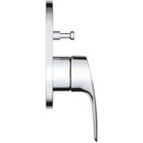 Grohe Eurosmart Einhand-Wannenbatterie, Fertigmontageset für Rapido SmartBox, ohne Rohbau-Set, Chrom