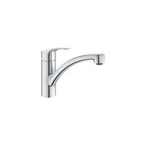 Grohe - Eurosmart 1-Loch-Einhand-Spültischbatterie, flacher Auslauf, Chrom, schwenkbarer Gussauslauf, Schwenkbereich 140 Grad