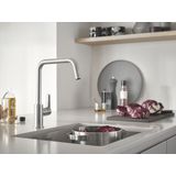 GROHE QuickFix Start Keukenmengkraan - Hoge Draaibare Uitloop - Supersteel (RVS Look)