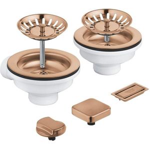 Hansgrohe Metropol - Bidetkraan met afvoergarnituur Push-Open, geborsteld brons 32520140