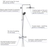 Grohe Vitalio Joy System260 douchesysteem m. douchekraan thermostatisch m. aquadimmerm. hoofd- en handdouche m. 3 straalsoorten chroom 27298003