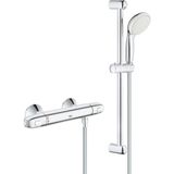 GROHE Grohtherm 1000 Thermostatische douchemengkraan 1/2"" met douchegarnituur hoh 15cm met koppelingen chroom