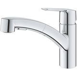 GROHE Wastafelmengkraan - Chroom - Enkel Gat - Draaibare Uitloop
