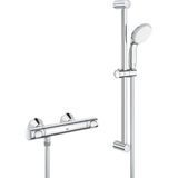 GROHE Precision Flow Therm. Douchemengkraan met Glijstang HOH 15cm met Douchegarnituur Chroom 34841000