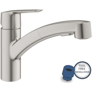 GROHE Start Keukenkraan - draaibare/uittrekbare uitloop - RVS geborsteld 30531DC1
