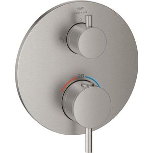 Grohe Atrio thermostatische afdekset met omstel supersteel 24358DC0