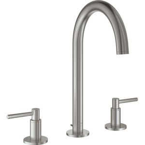 Grohe Atrio M-size 3-gats wastafelkraan m/waste supersteel 20649DC0