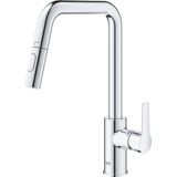 GROHE 30631000 Start OHM sink U-spout Dual Spray Eengreeps Wastafelkraan, 1/2 inch, chroom