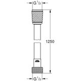 Grohe Doucheslang Vitalioflex Trend 1250mm Chroom 1/2:x1/2: