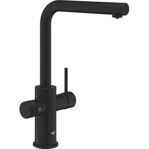 GROHE Blue Pure Wastafelkraan - Phantom Black - Uittrekbare Uitloop - Filterfunctie