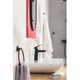 GROHE Start Wastafelkraan Waterbesparend Lage uitloop Met push open waste Mat zwart