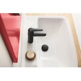 GROHE Start Wastafelkraan Waterbesparend Lage uitloop Met push open waste Mat zwart