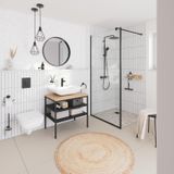 GROHE Start - Wastafelkraan (waterbesparend, M-formaat, incl. installatiegereedschap, flexibele aansluiting); matzwart, 235752432, chroom, 1 stuk